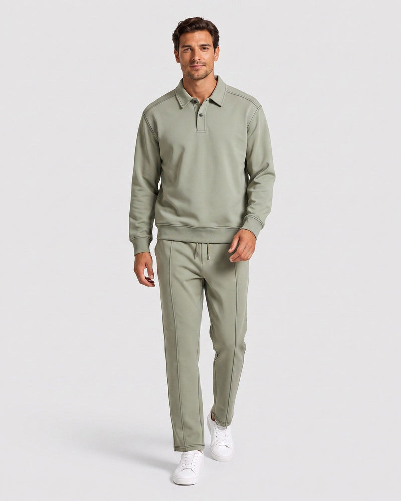 Ensemble polo et pantalon ample — vue principale du produit.