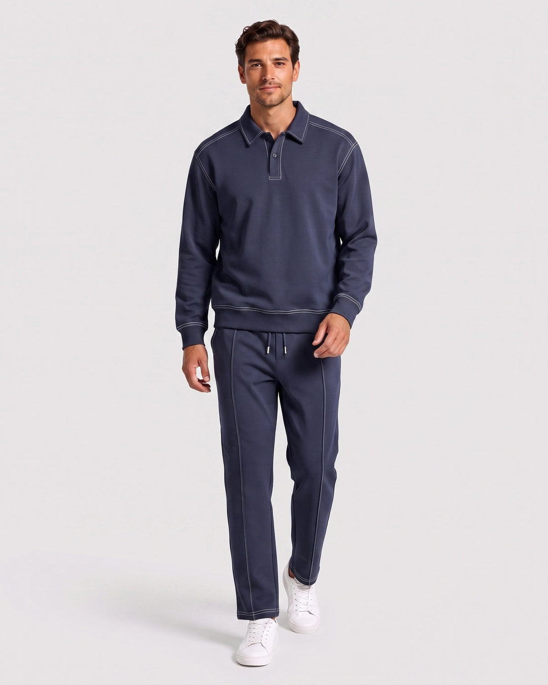 Ensemble polo et pantalon ample — vue complémentaire du produit.