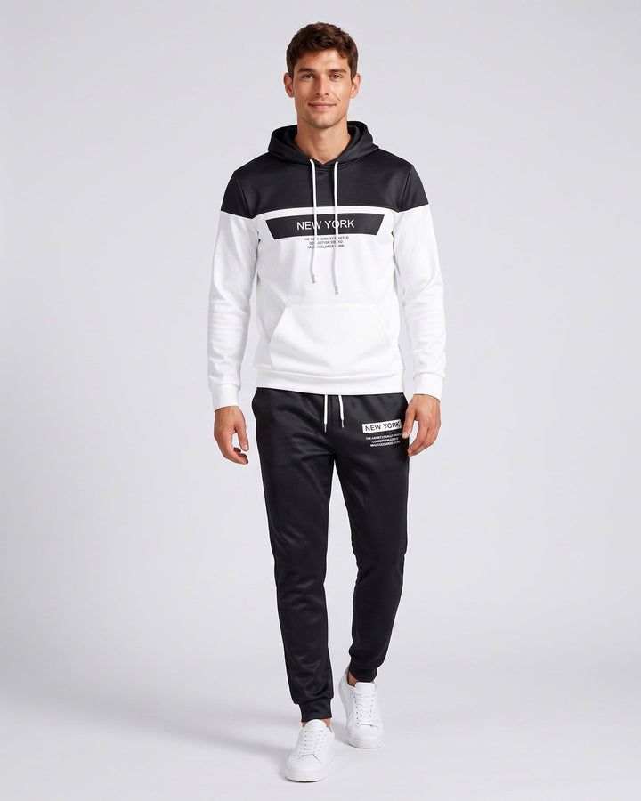Ensemble sweat et jogging noir — vue de face