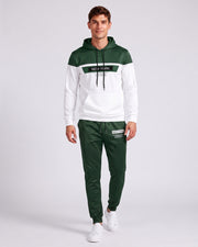 Ensemble sweat et jogging vert — vue de face