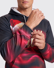 Ensemble sweat imprimé Noël — détail poignet du sweat