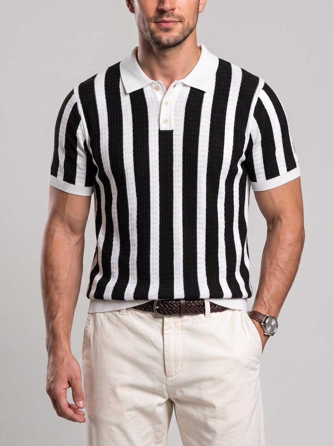 Chemise rayée à manches courtes — vue complémentaire du produit.