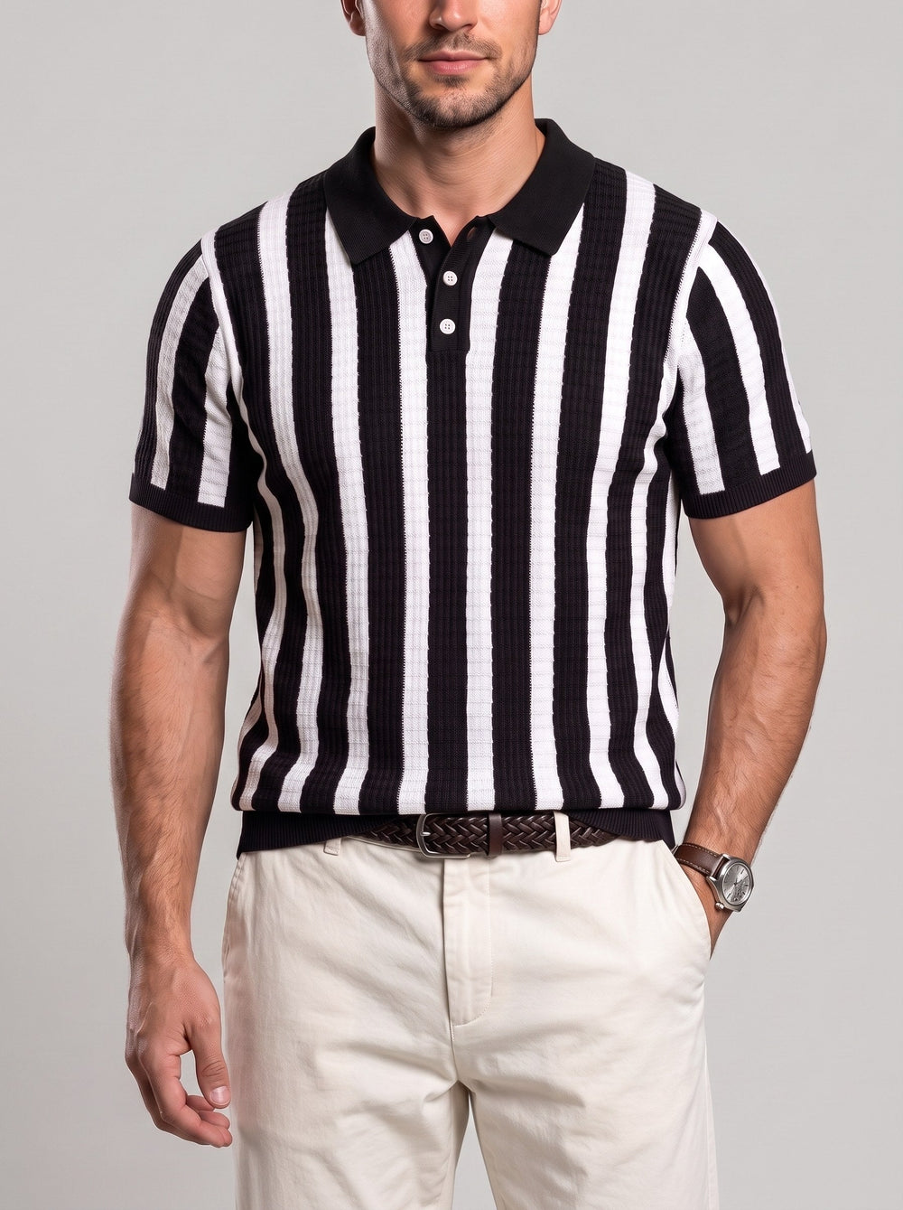 Chemise rayée à manches courtes — vue complémentaire du produit.