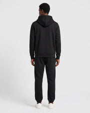 Ensemble jogging à capuche noir — vue portée de dos