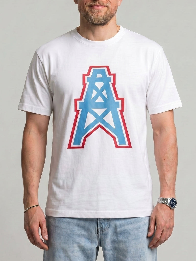 T-shirt blanc décontracté, vue portée de face