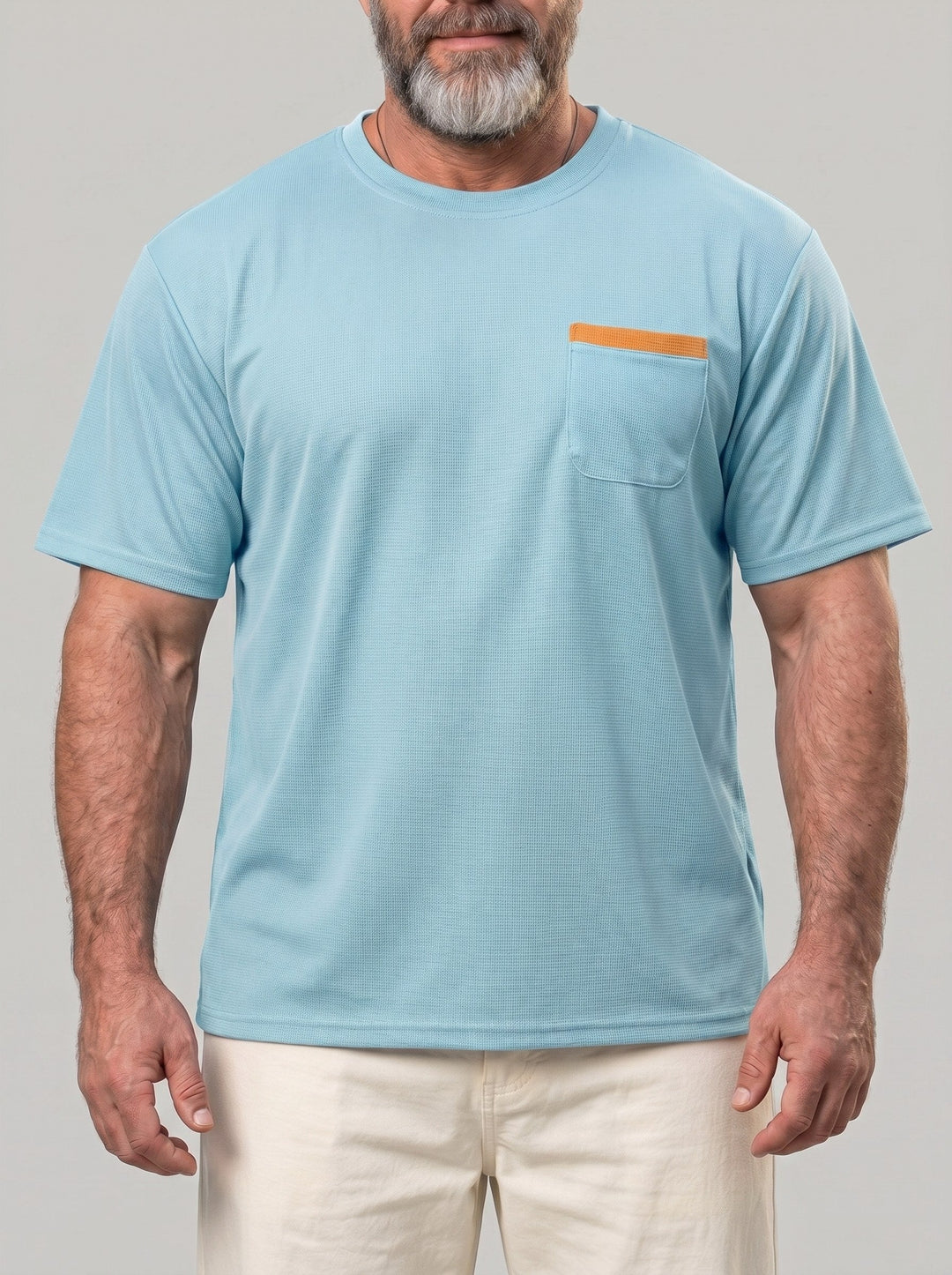 T-shirt en maille gaufrée — vue de profil