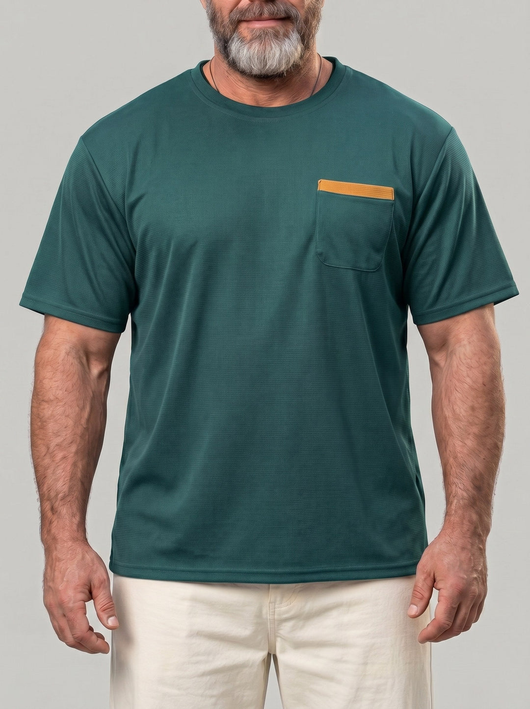 T-shirt en maille gaufrée — vue de trois-quarts
