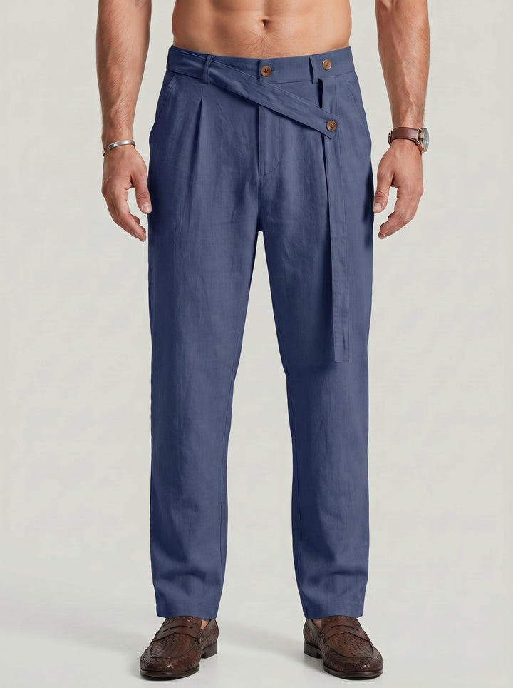 Pantalon coupe ample, porté