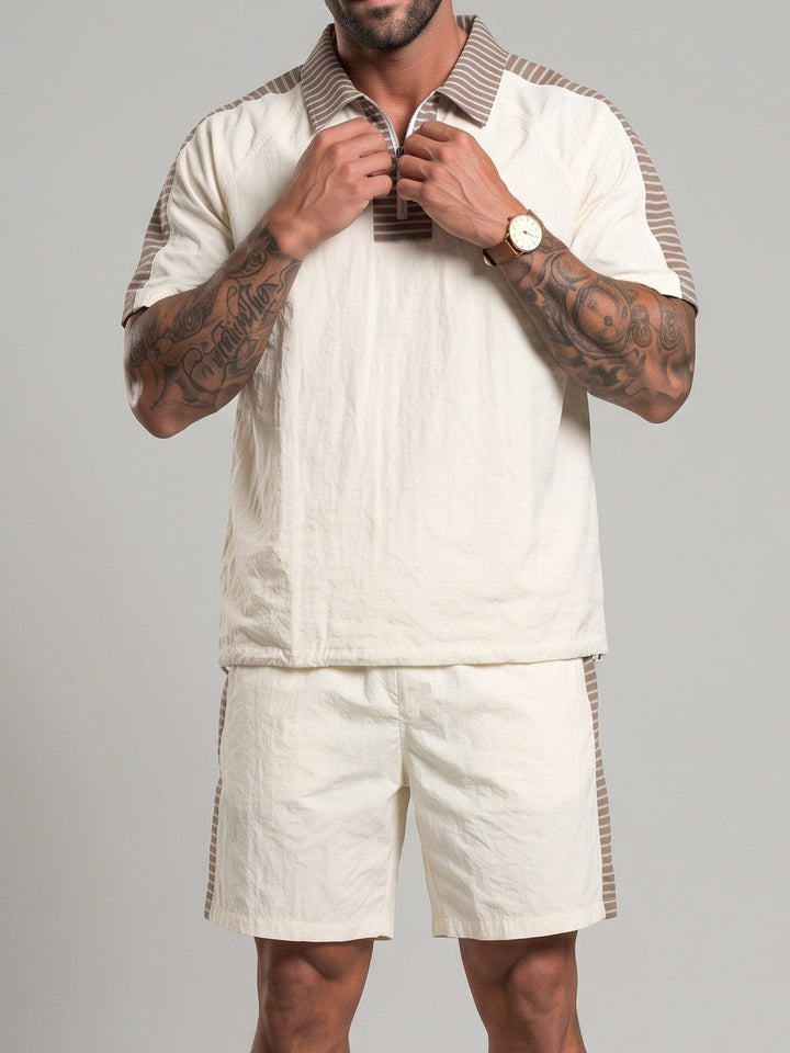 Ensemble haut demi-zip et short — vue principale du produit.