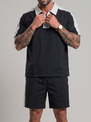 Ensemble haut demi-zip et short — vue complémentaire du produit.