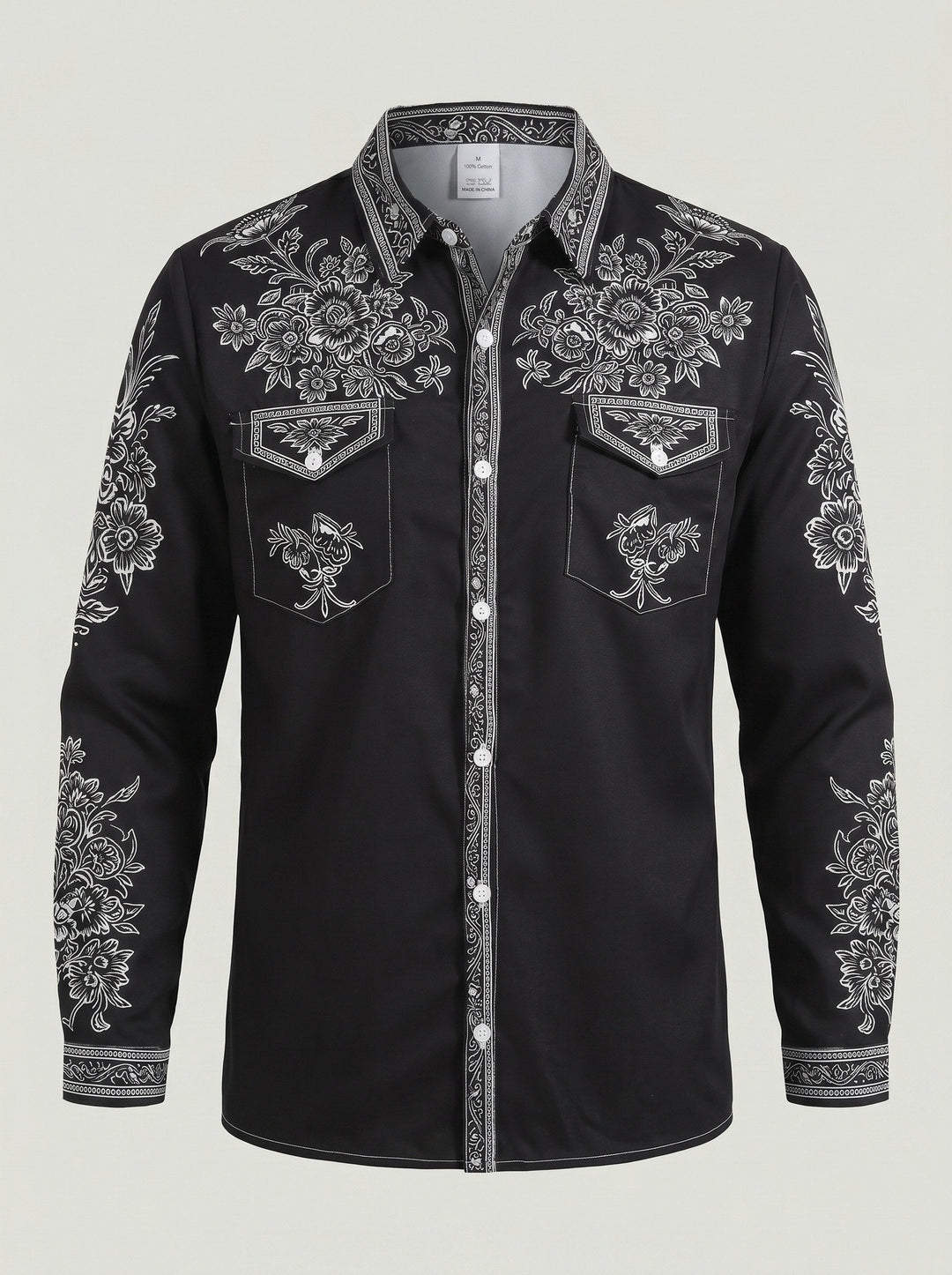 Chemise à motifs contrastés — vue complémentaire du produit.