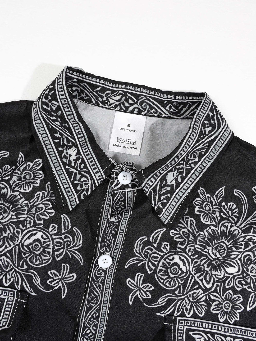 Chemise à motifs contrastés — vue complémentaire du produit.