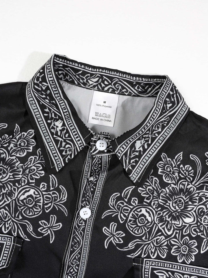 Chemise à motifs contrastés — vue complémentaire du produit.