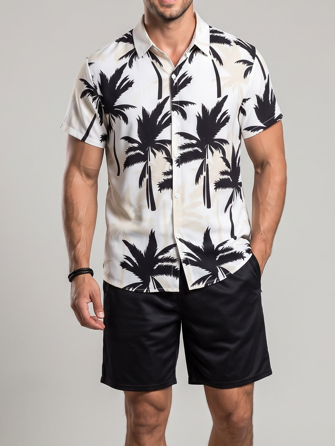 Ensemble chemise hawaïenne et short — vue principale du produit.