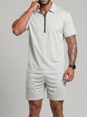 Ensemble haut demi-zip et short — vue complémentaire du produit.