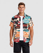 Chemise à manches courtes — vue portée de face