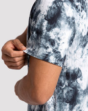 Ensemble chemise motif délavé — détail manche