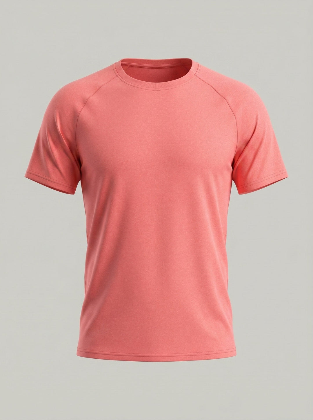 T-shirt à col rond rose, vue de face