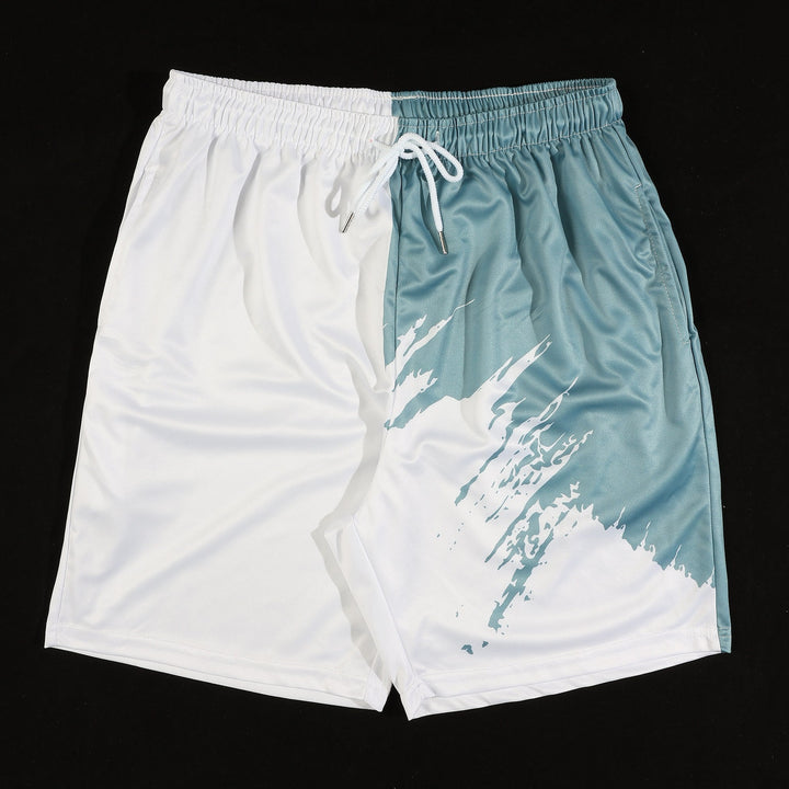 Tenue sport bleu clair, short vue à plat