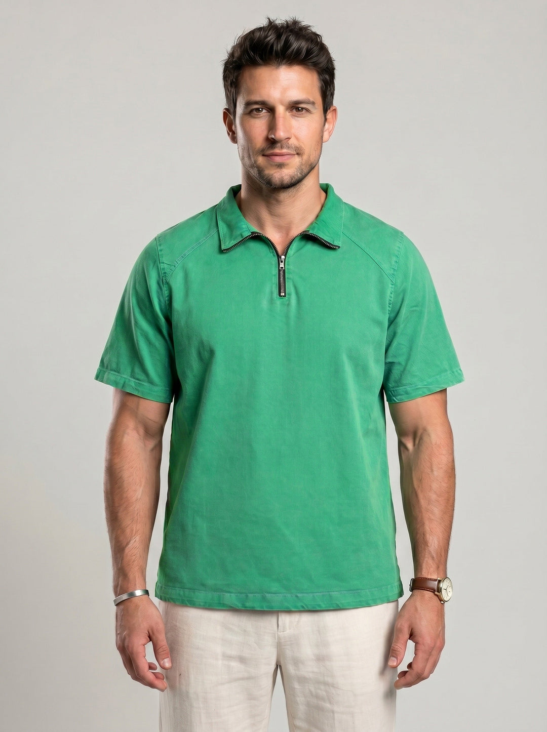 Polo col zippé, porté
