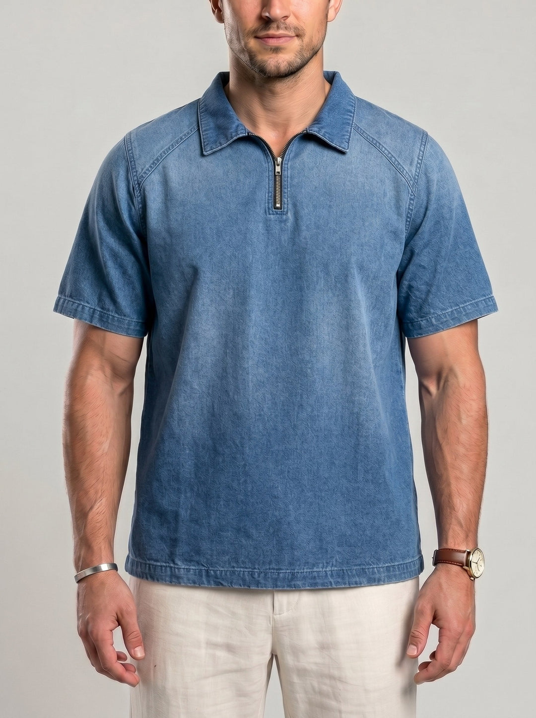 Polo col zippé, porté