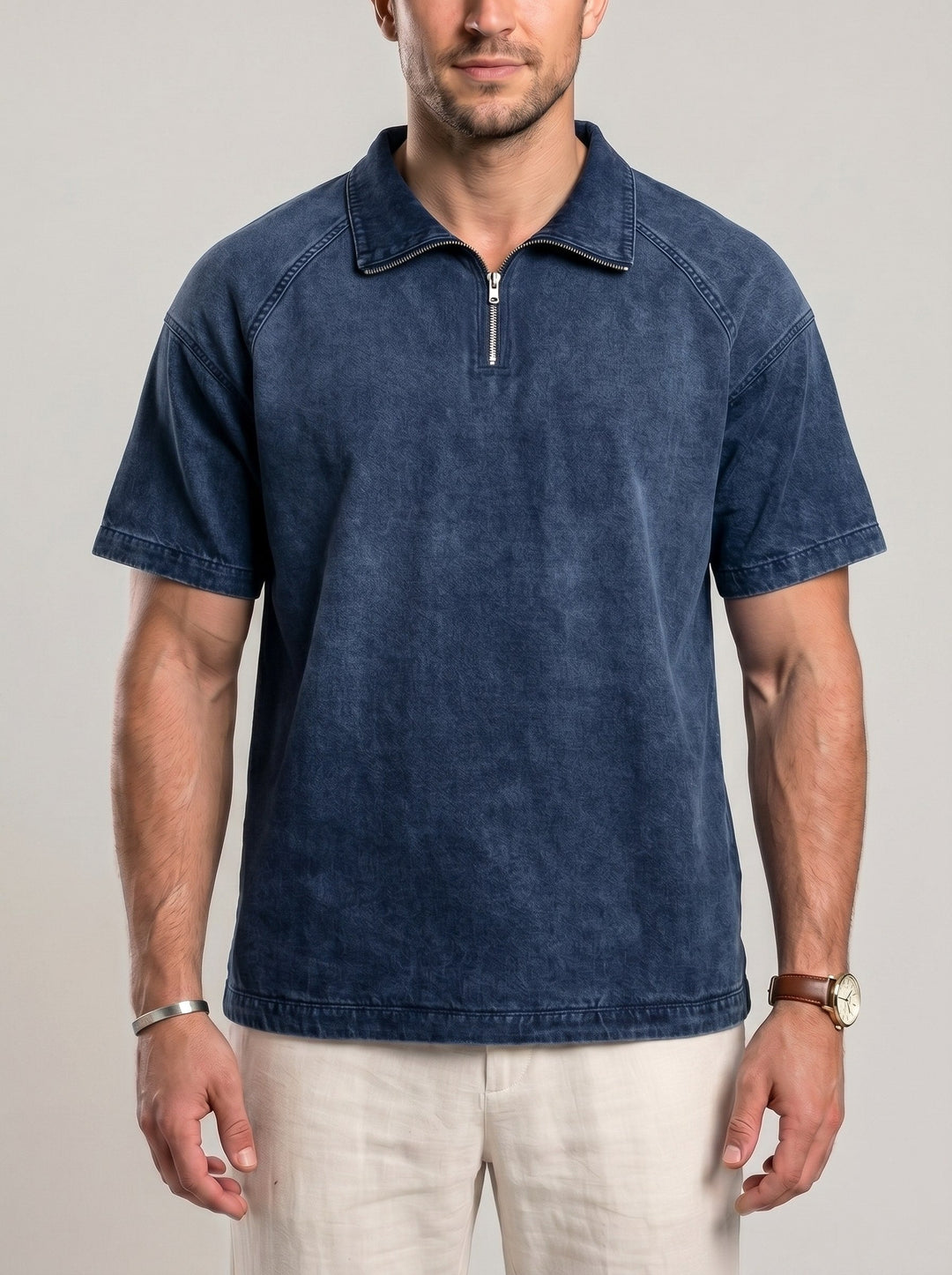 Polo col zippé, porté