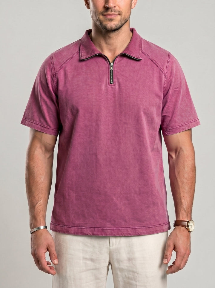 Polo col zippé, porté