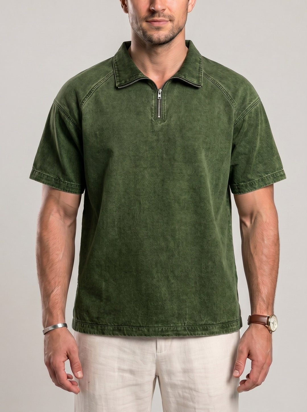 Polo col zippé, porté