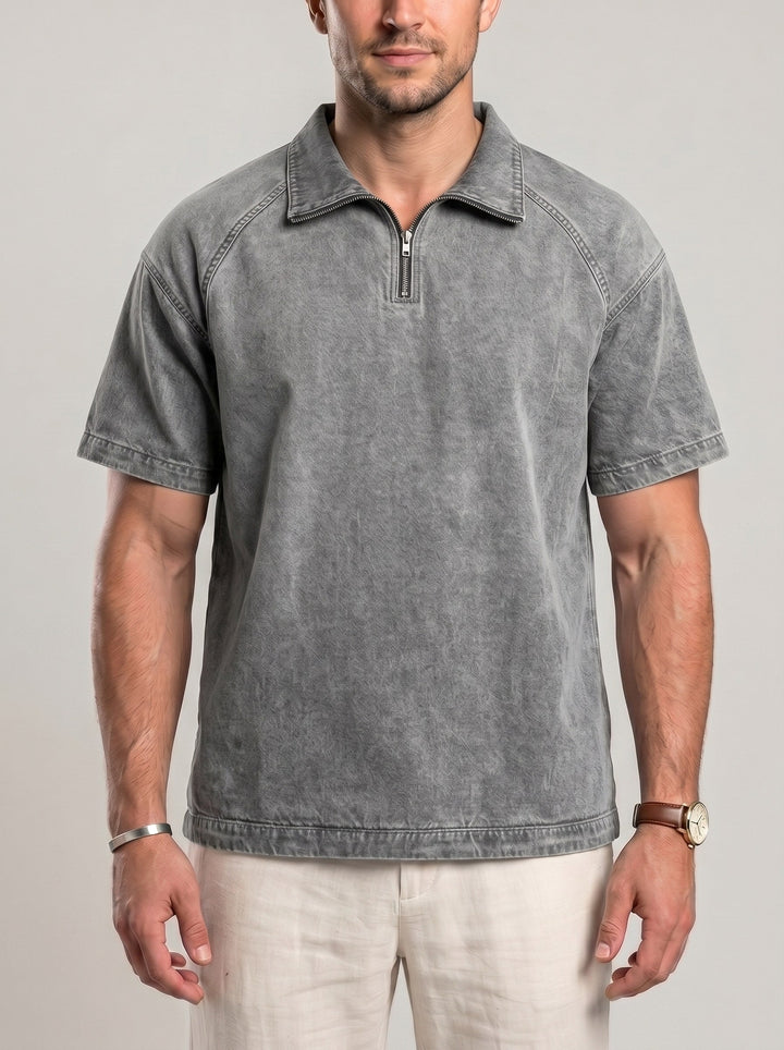 Polo col zippé, porté