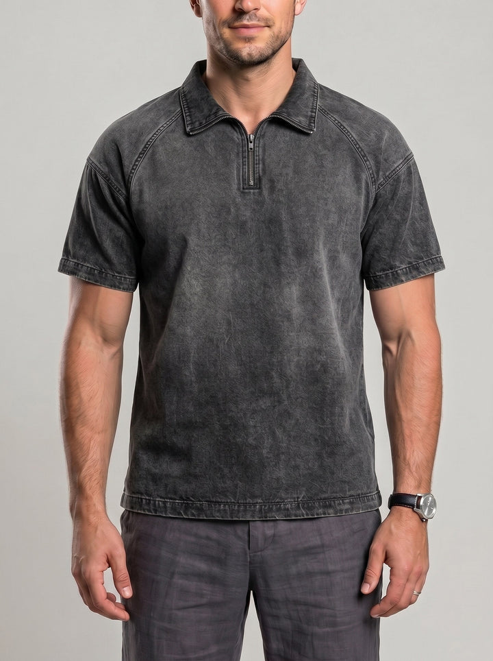 Polo col zippé, porté