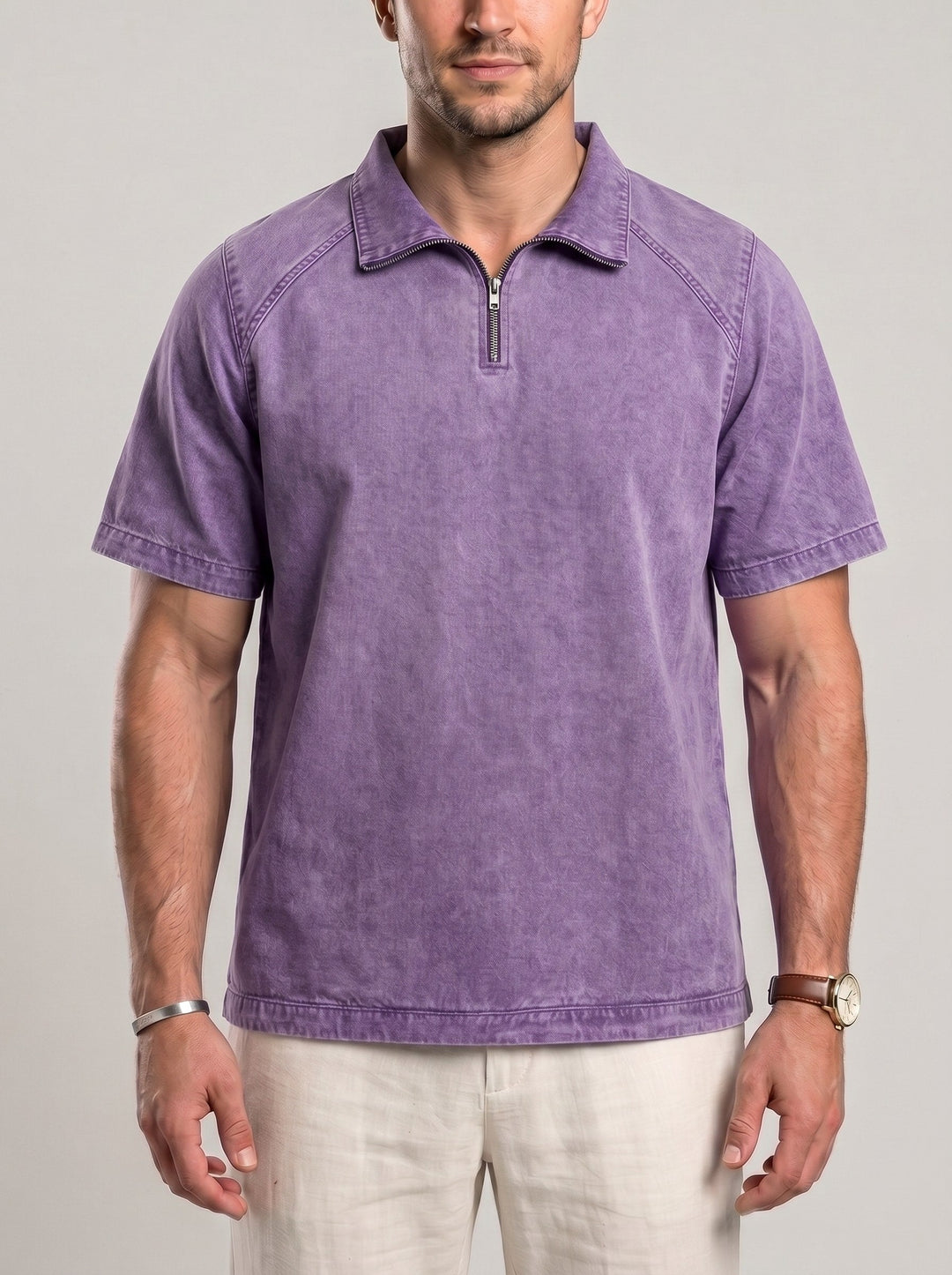 Polo col zippé, porté