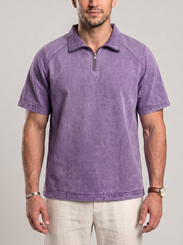 Polo col zippé, porté