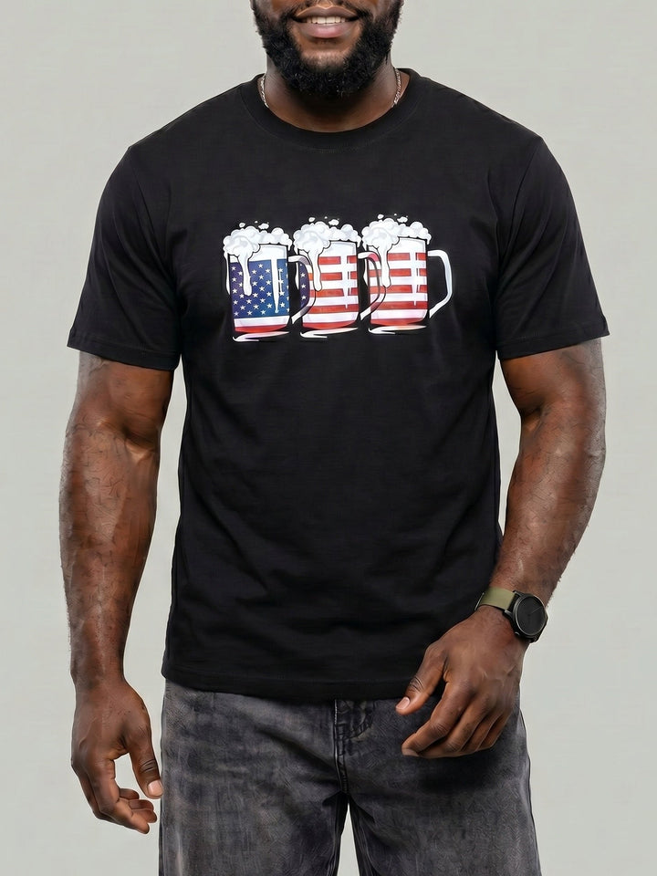 T-shirt noir décontracté — vue principale du produit.