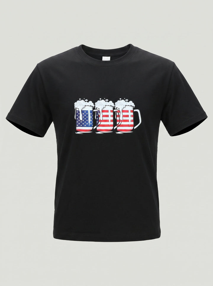 T-shirt noir décontracté — vue complémentaire du produit.