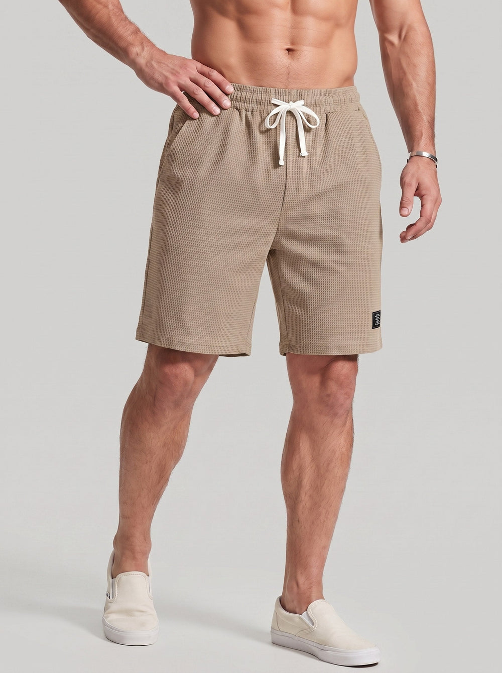 Short maille gaufrée, porté