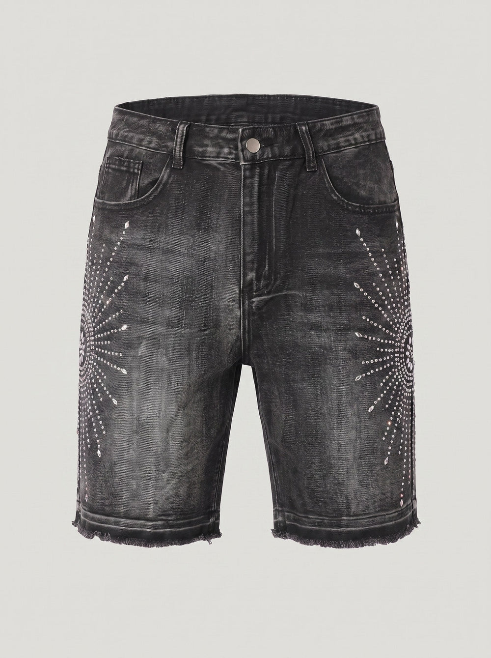 Short noir orné de strass — vue complémentaire du produit.