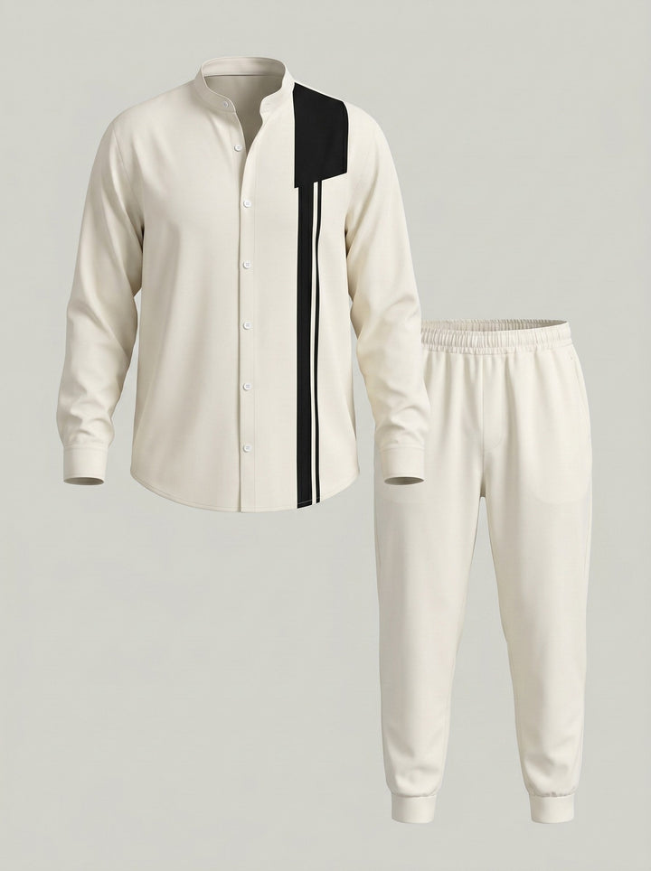 Ensemble haut imprimé et pantalon — vue complémentaire du produit.