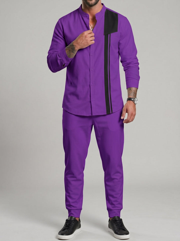 Ensemble haut imprimé et pantalon — vue complémentaire du produit.