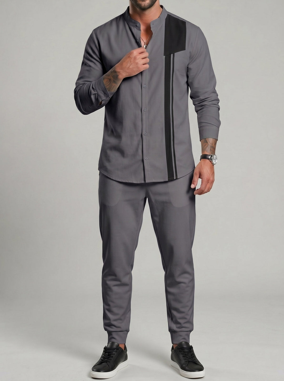 Ensemble haut imprimé et pantalon — vue complémentaire du produit.