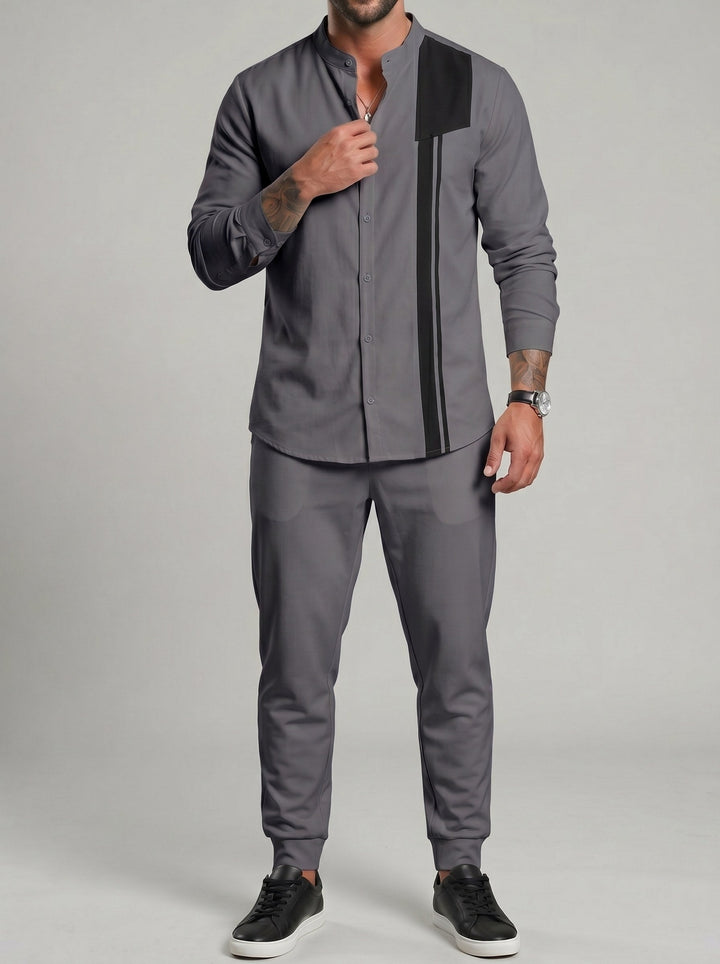 Ensemble haut imprimé et pantalon — vue complémentaire du produit.
