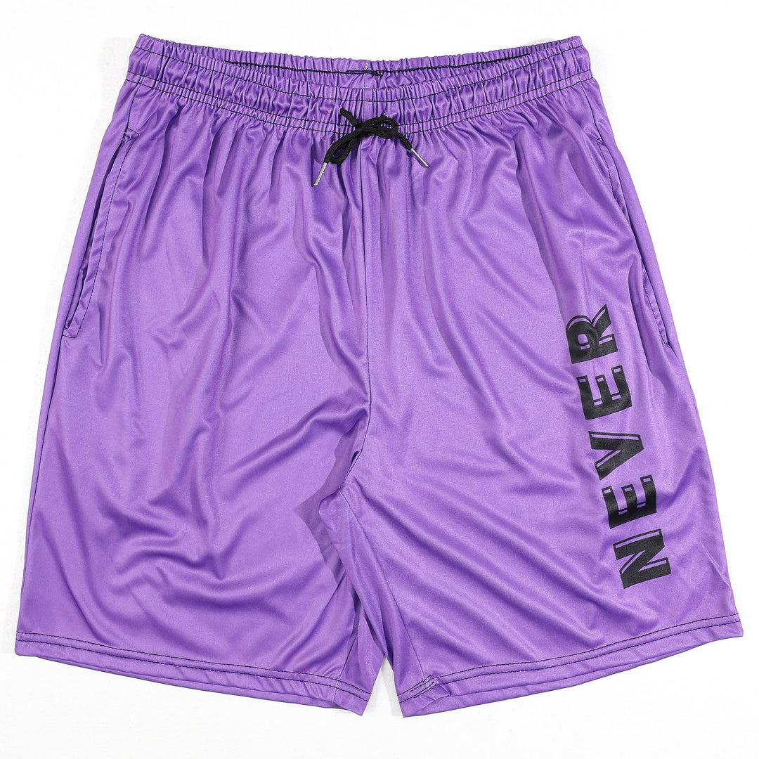 Ensemble à blocs de couleur, short violet à plat
