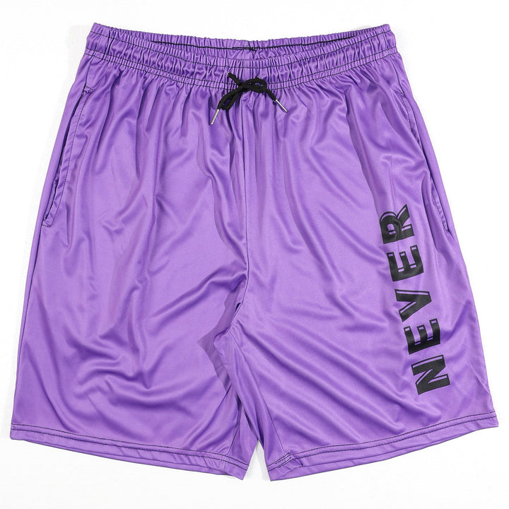 Ensemble à blocs de couleur, short violet à plat