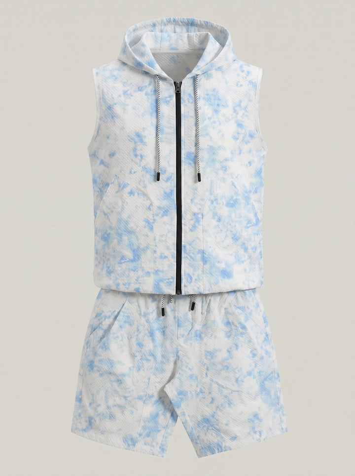 Ensemble débardeur tie-dye et short — vue complémentaire du produit.