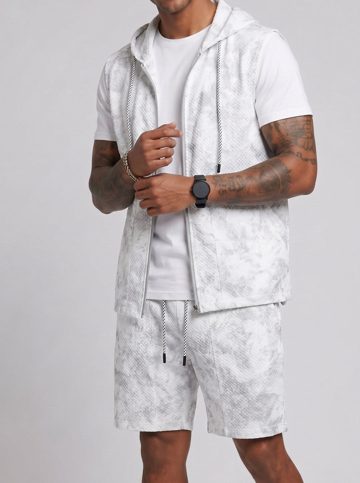 Ensemble débardeur tie-dye et short — vue complémentaire du produit.