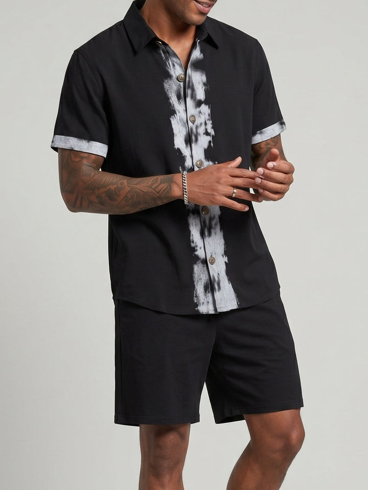 Ensemble haut et short coupe loose, porté