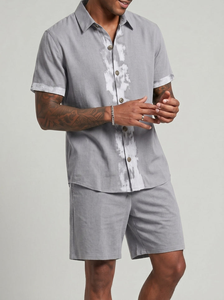 Ensemble haut et short coupe loose, porté
