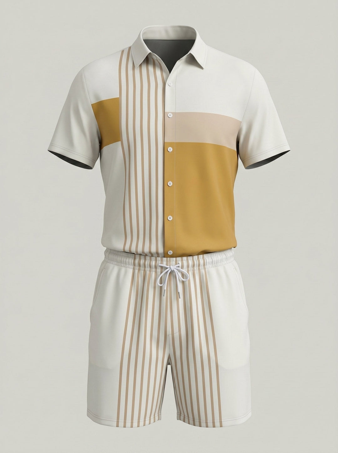 Ensemble chemise rayée et short — vue complémentaire du produit.