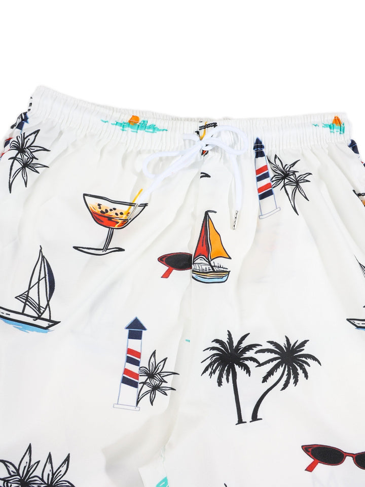 Ensemble haut imprimé et short — vue complémentaire du produit.