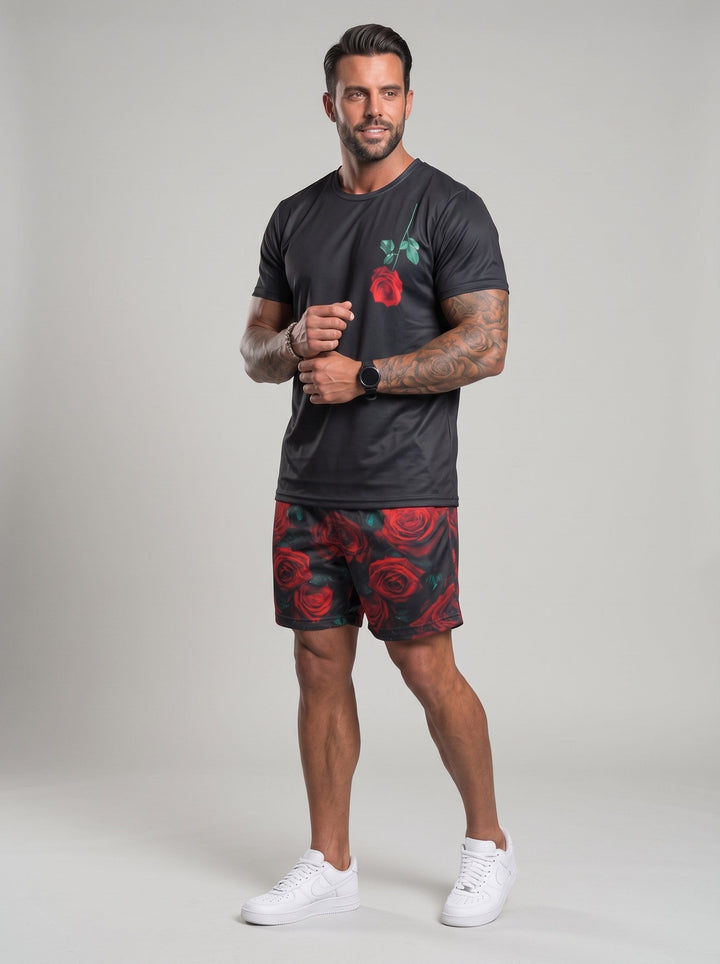 Ensemble t-shirt et short imprimé — vue principale du produit.