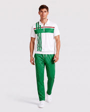 Ensemble polo zippé, porté